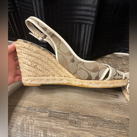 Coach Peep Toe Wedge with Sling Back - Picture 7 of 9